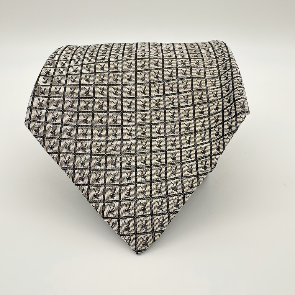 Vintage Playboy Branded With Bunny Logo Necktie By Wembley